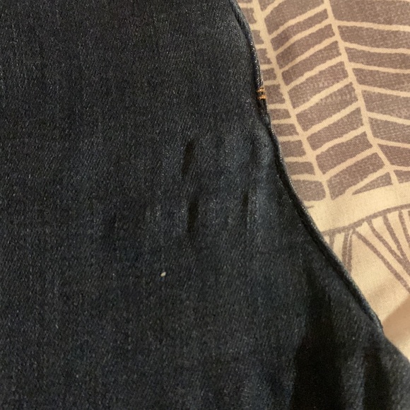 Express Mid-Rise Dark Wash Skinny Jeans, Size 8 long - Picture 6 of 6